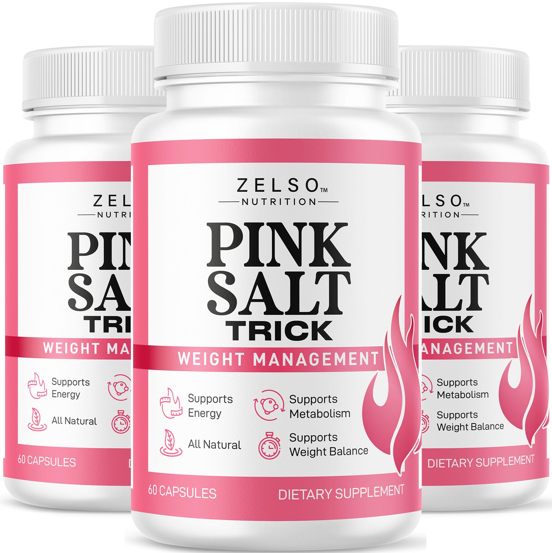 ZELSO Pink Salt Trick Capsules 180 Count