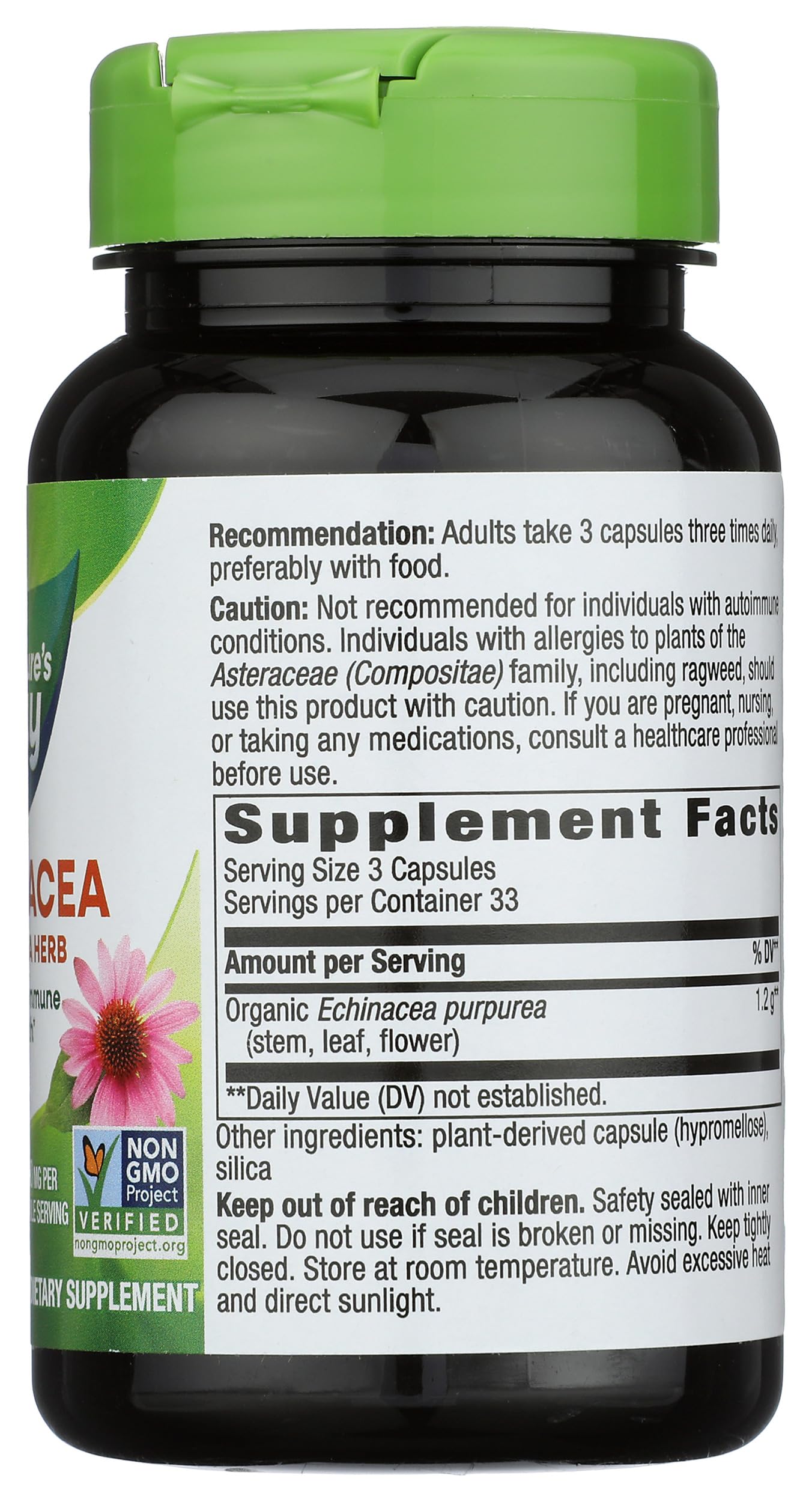 Nature's Way Echinacea Purpurea Herb Capsule 100 Count