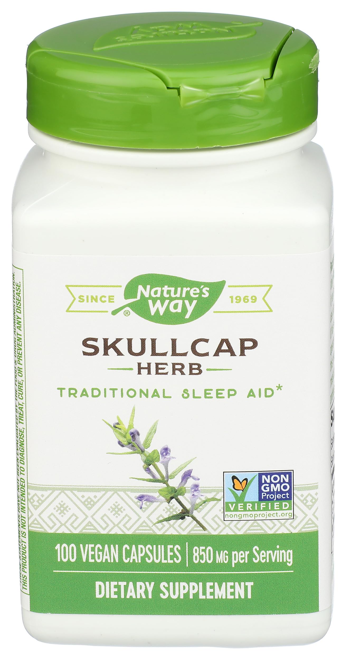 Nature's Way Skullcap Herb Capsule 100 Count