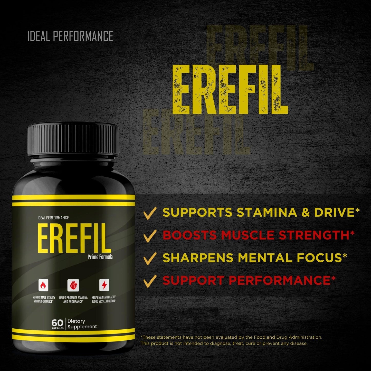 IDEAL PERFORMANCE Erefil Supplement 180 Capsules