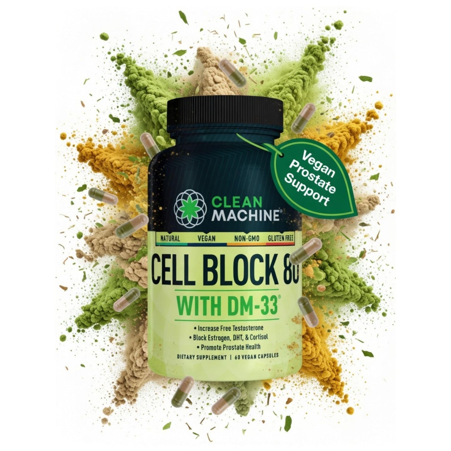 CLEAN MACHINE Cell Block 80 Capsule 60 Count