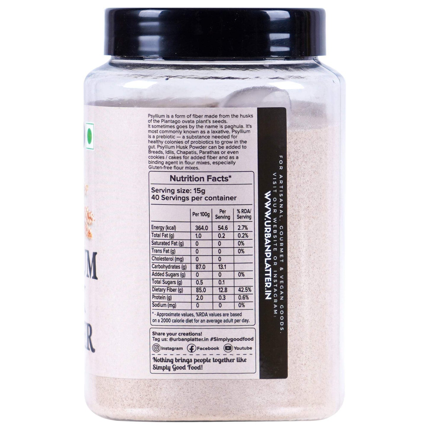 Urban Platter Psyllium Husk Powder (Isabgol Atta), 21.1644
