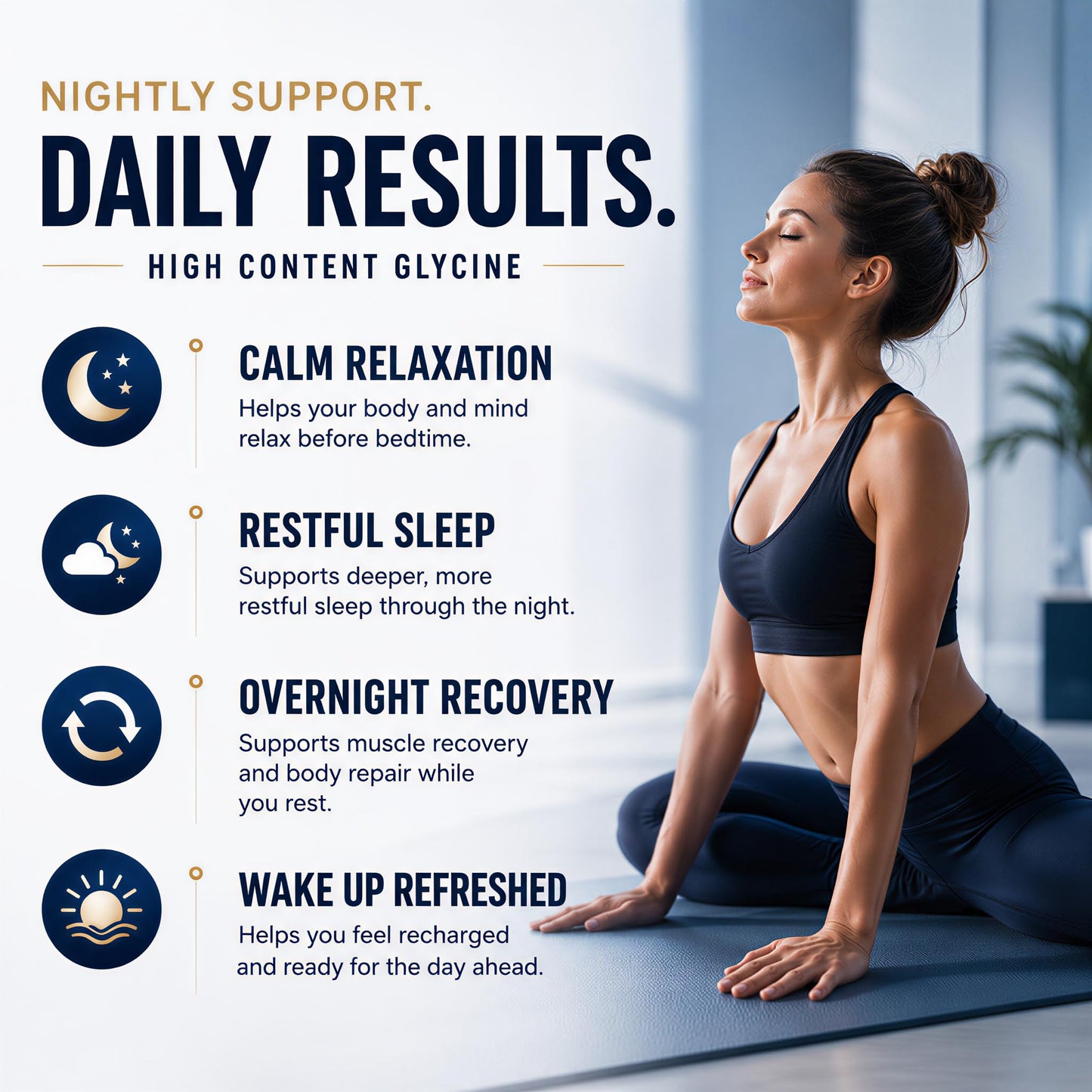 RUNUAN Glycine Sleep Support Gummies 3000mg with NAC, L-Theanine, GABA & B6, 60 Count