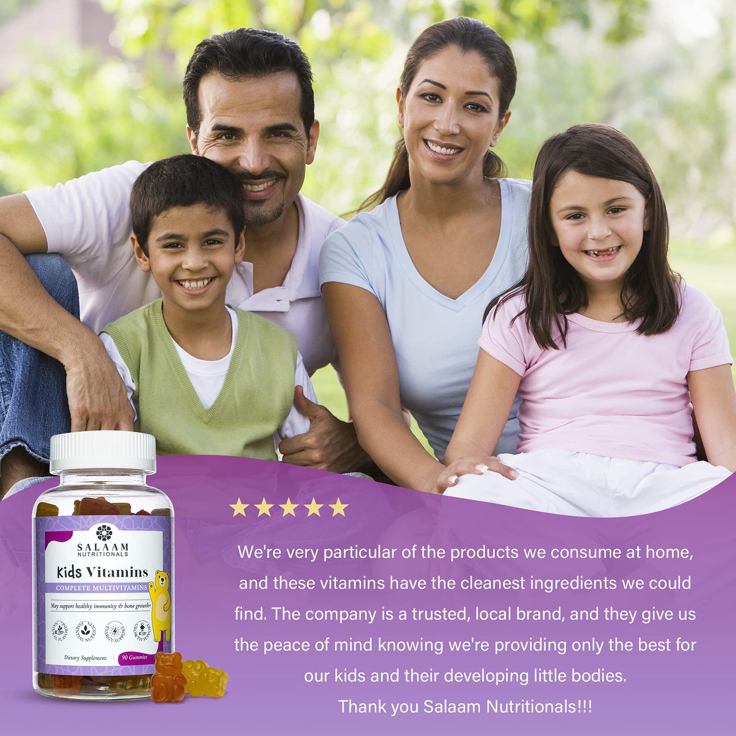 Salaam Nutritionals Multivitamins for Kids Gummy 90 Count