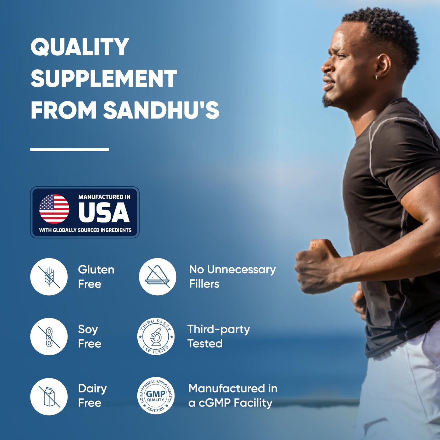 Sandhu's Zinc Supplement with Ionophores, Quercetin & Green Tea Extract, Capsules, 240 Count