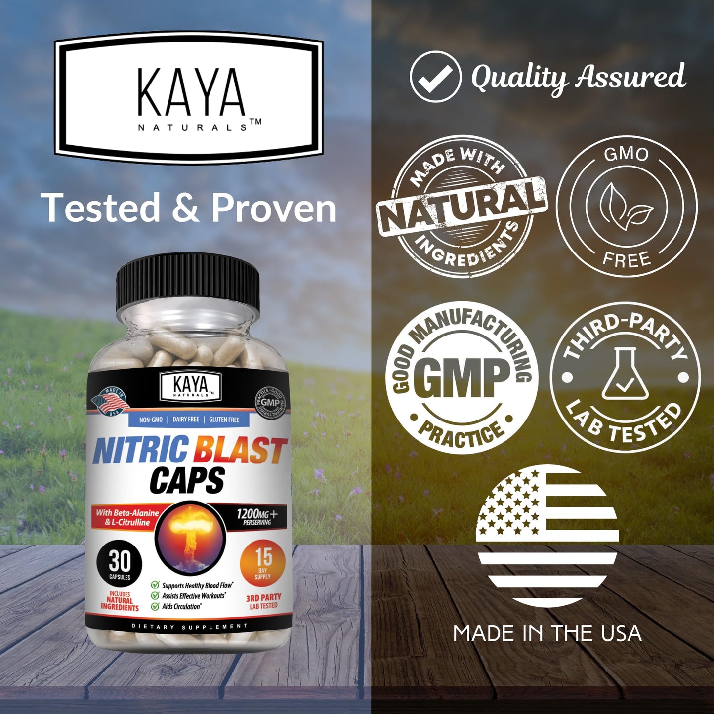 Kaya Naturals Nitric Blast Capsule 30 Count