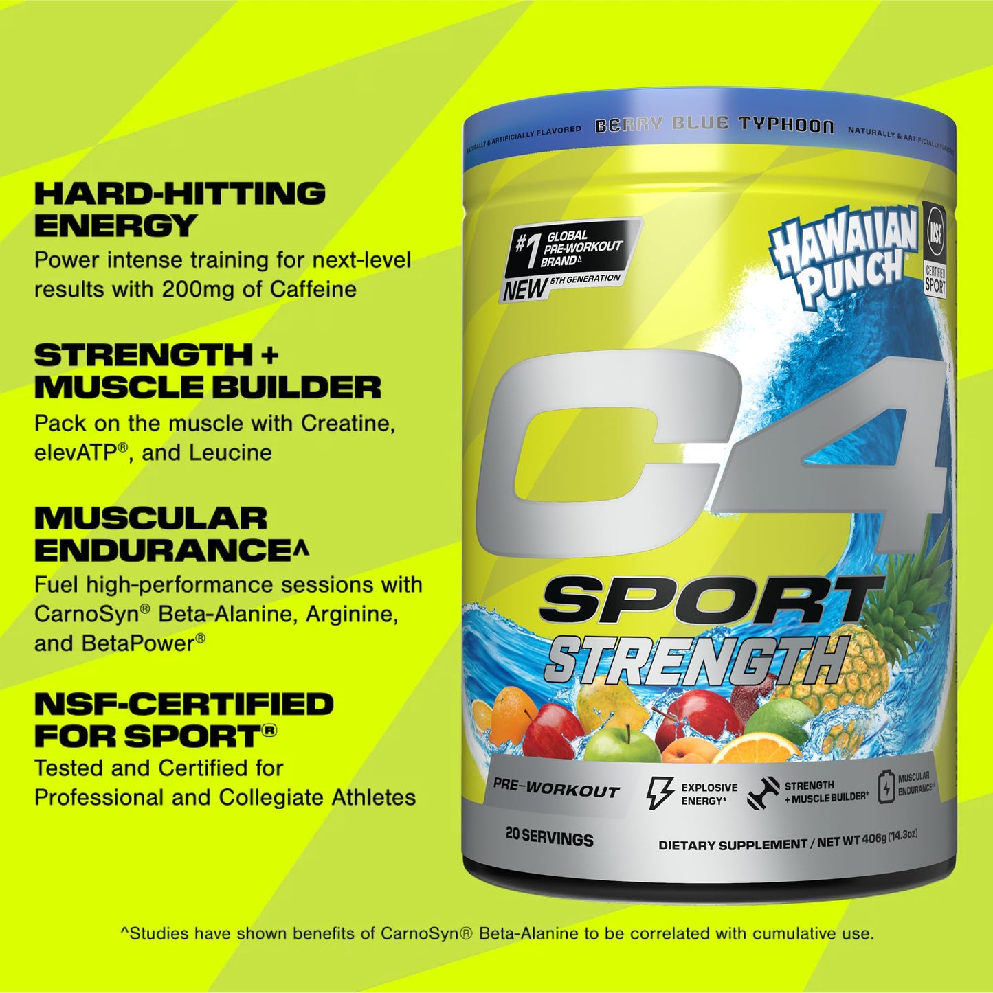C4 C4 Sport Strength Pre Workout Powder 14.32 Ounce