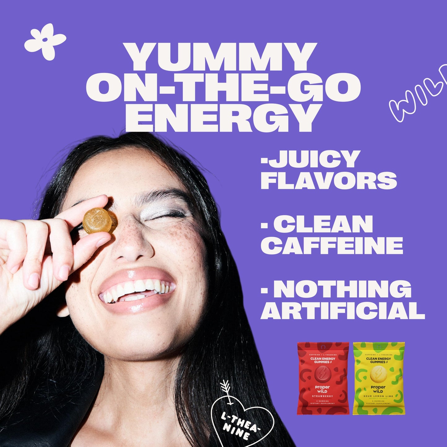 Proper Wild Vegan Energy Gummies Variety Bundle, 80 Gummies