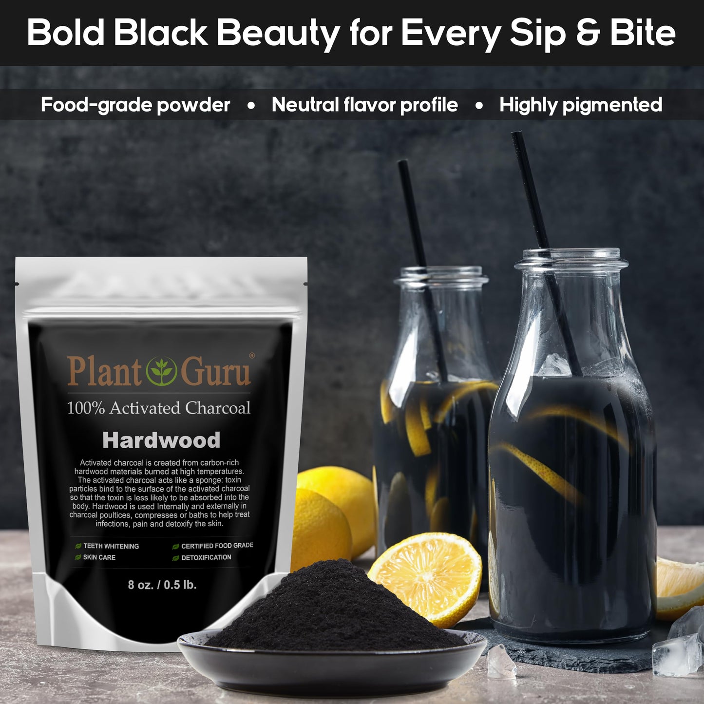 Plant Guru Activated Charcoal Powder 8 oz