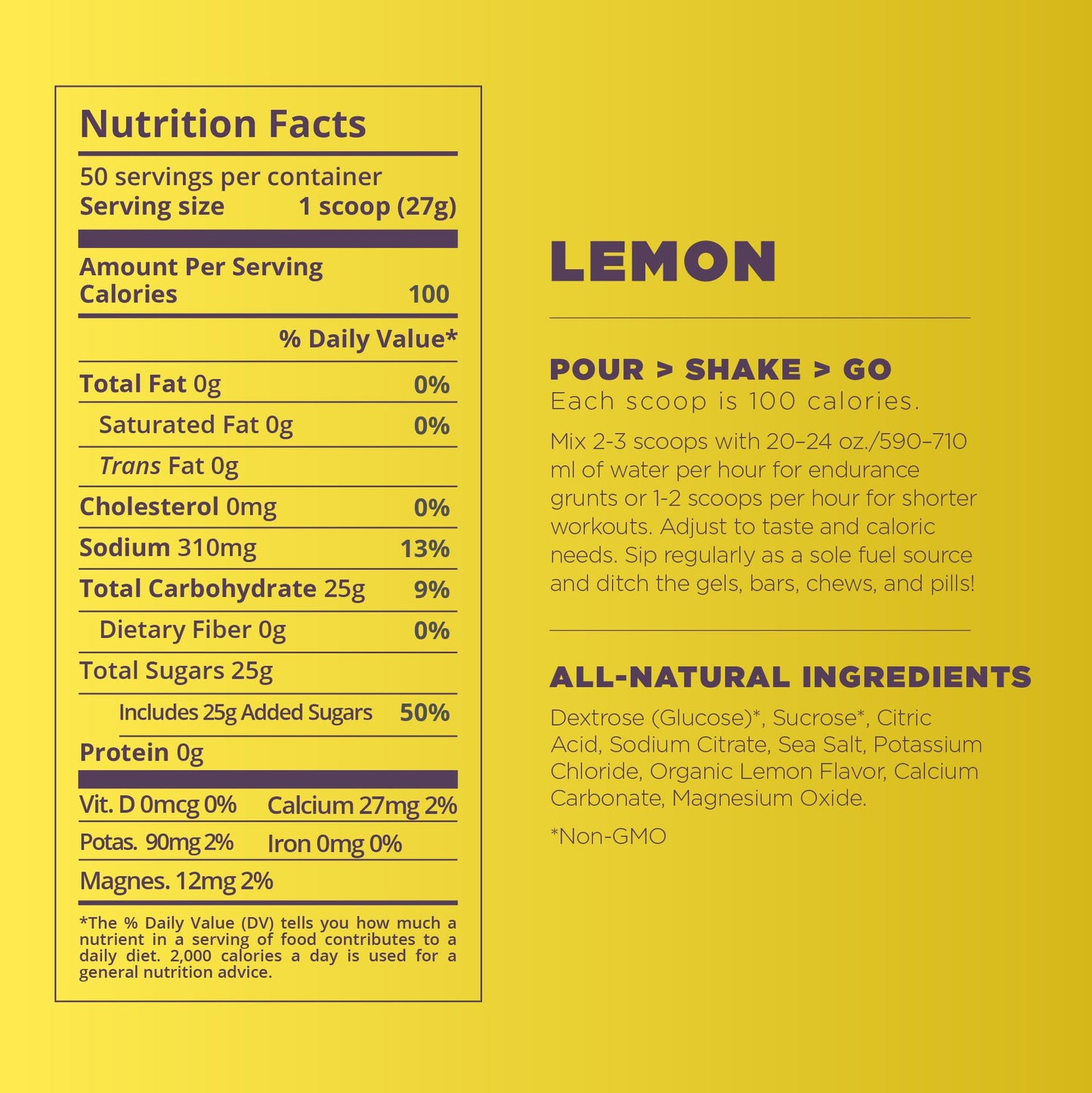 Tailwind Nutrition Endurance Fuel Powder, Lemon, 48 Servings