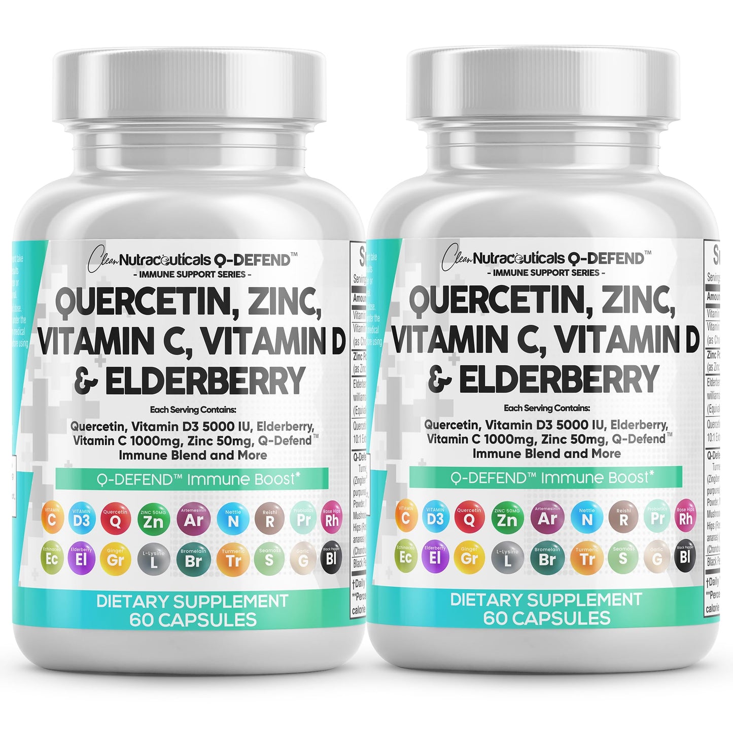 Clean Nutraceuticals Q Defend Quercetin Supplement 120 Capsules