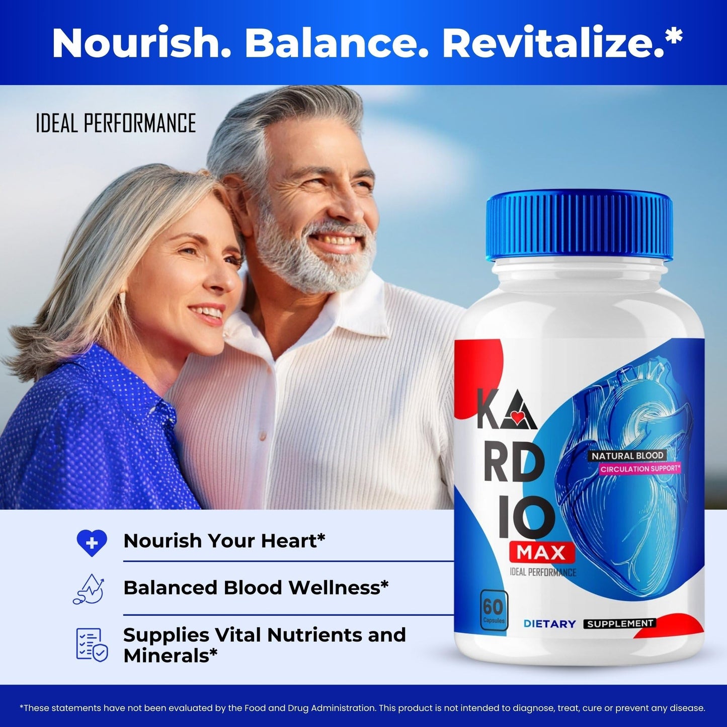 IDEAL PERFORMANCE Kardio Max Capsules, 180 Capsules