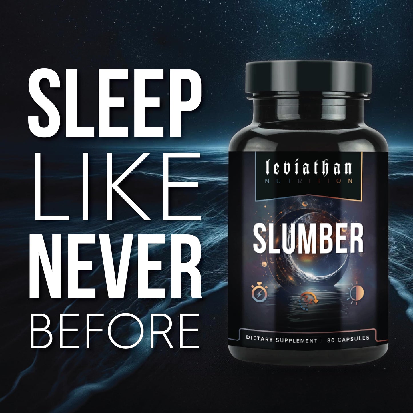 Leviathan Nutrition Slumber Sleep Aid Capsules, 80 Count