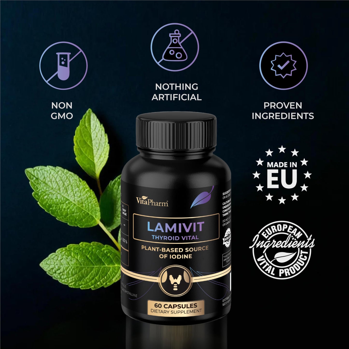 VitaPharm Lamivit Iodine Supplement Capsule, 60 Count