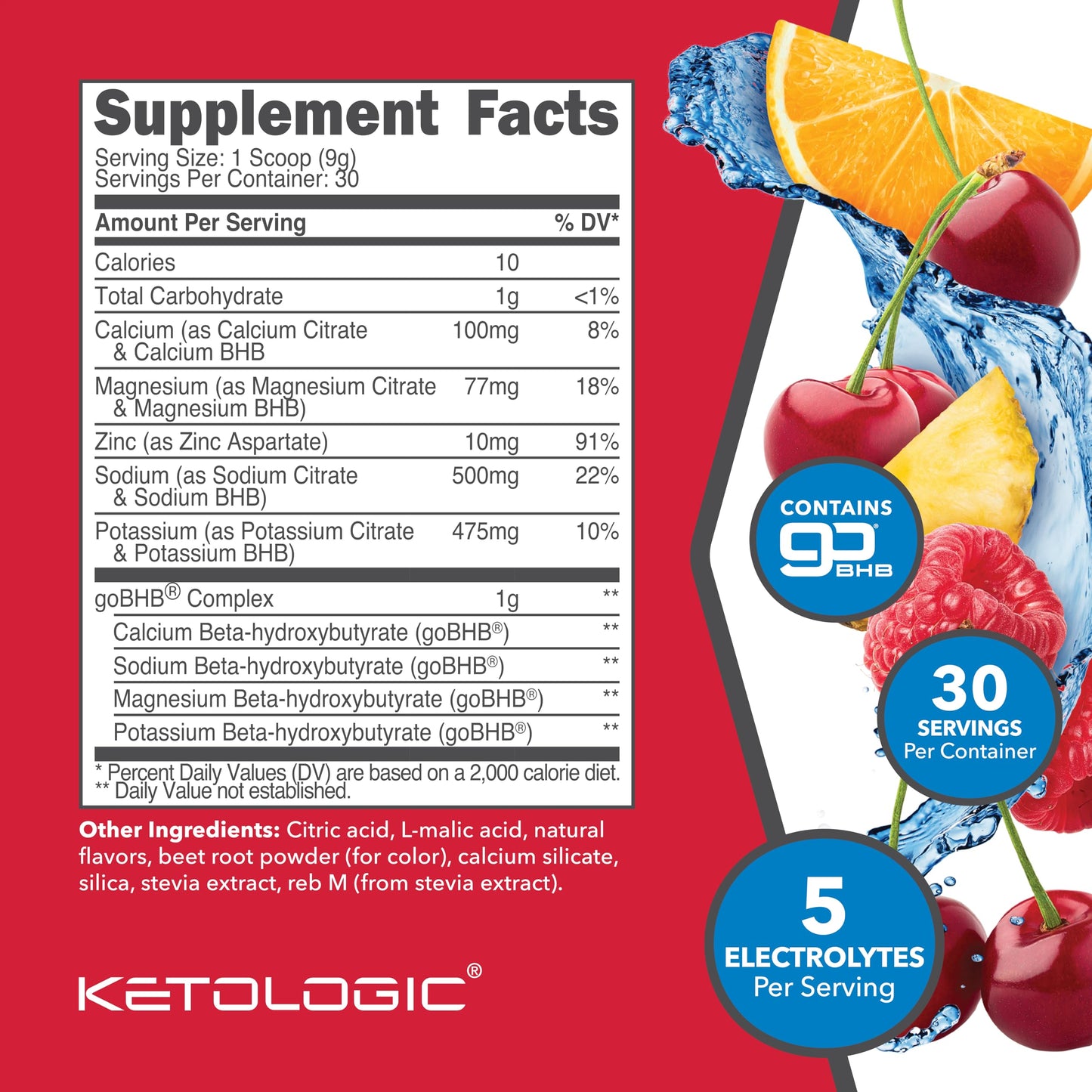 Ketologic Keto Electrolyte Powder 9.1 Ounce
