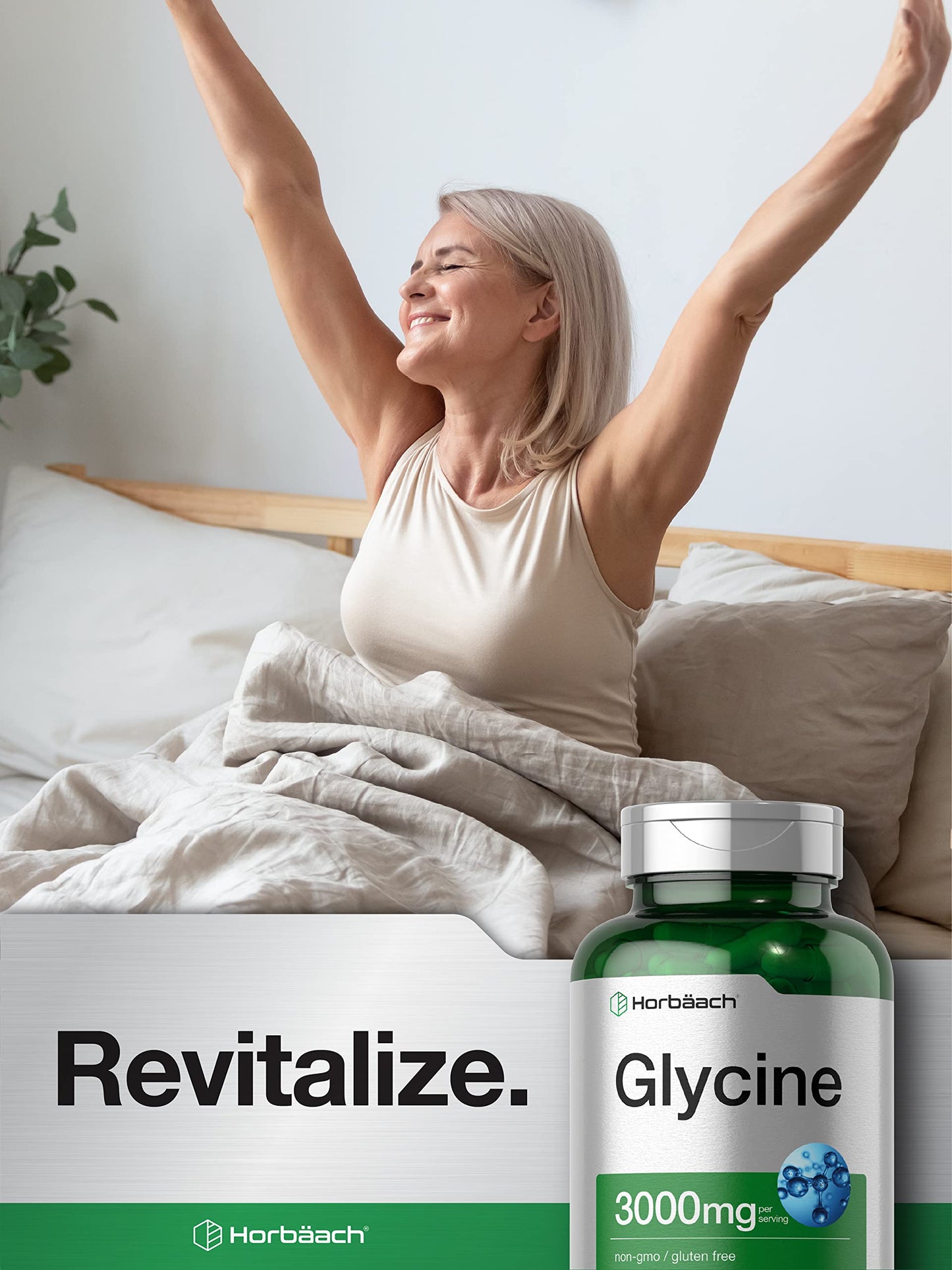 Horbäach Glycine 3000mg Supplement Capsule, 100 Count