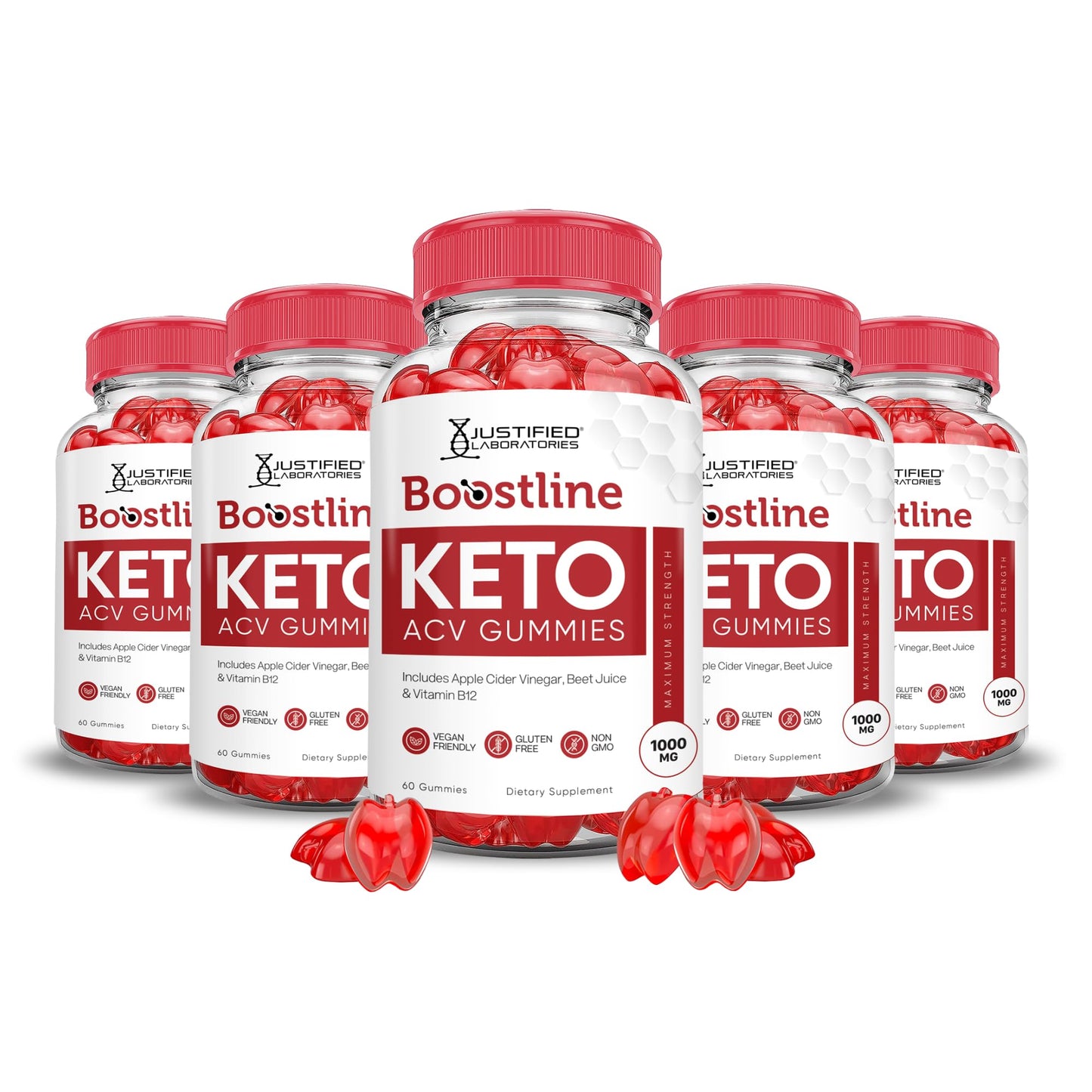 Justified Laboratories Boostline Keto ACV Gummies (1000 mg) 300 Gummies