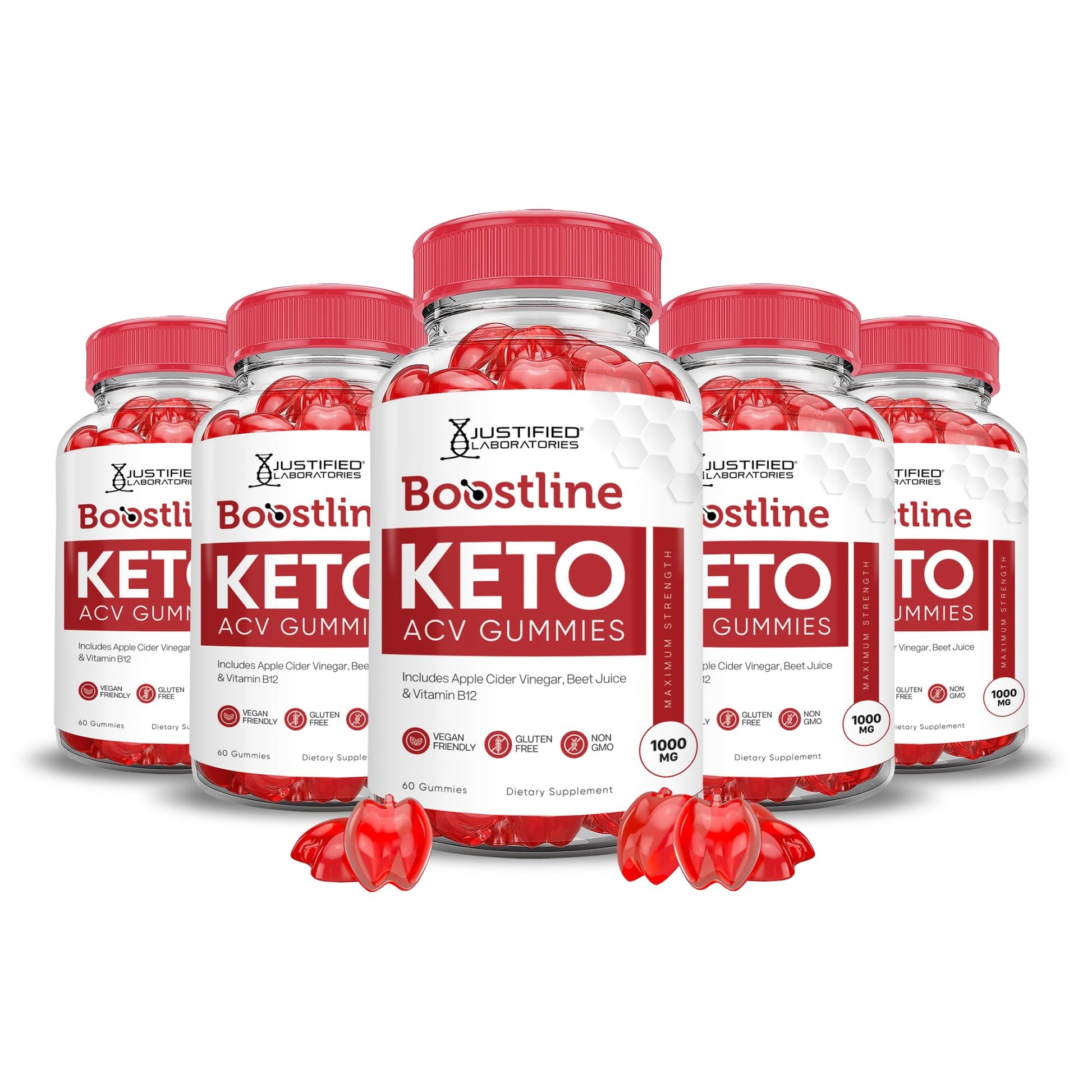 Justified Laboratories Boostline Keto ACV Gummies (1000 mg) 300 Gummies