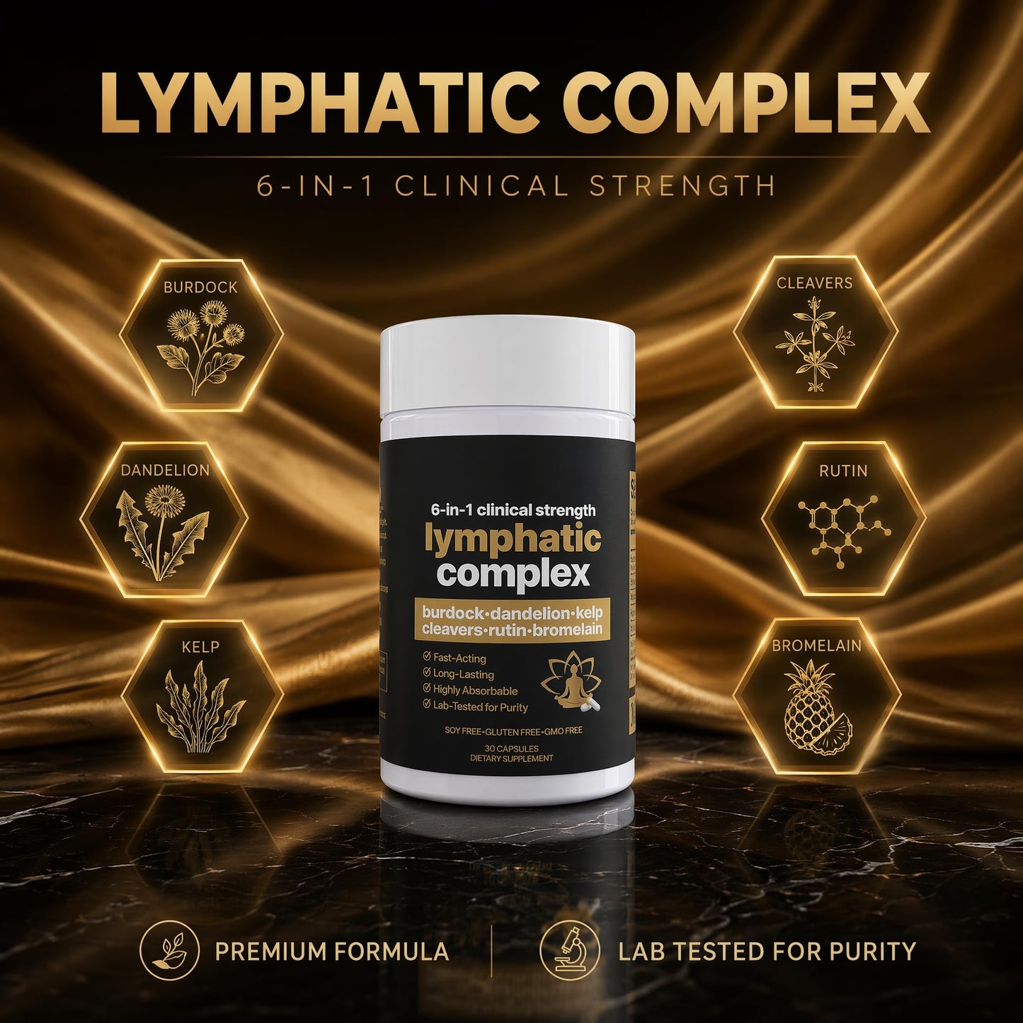 Unipower Lymphatic Drainage Capsules, 1 Count