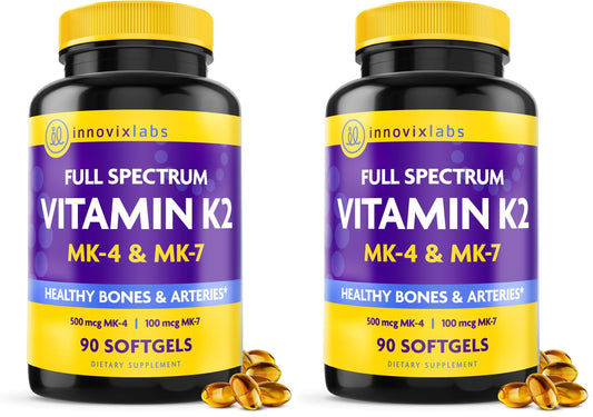 InnovixLabs Full Spectrum Vitamin K2-90 Softgels, 180 Count