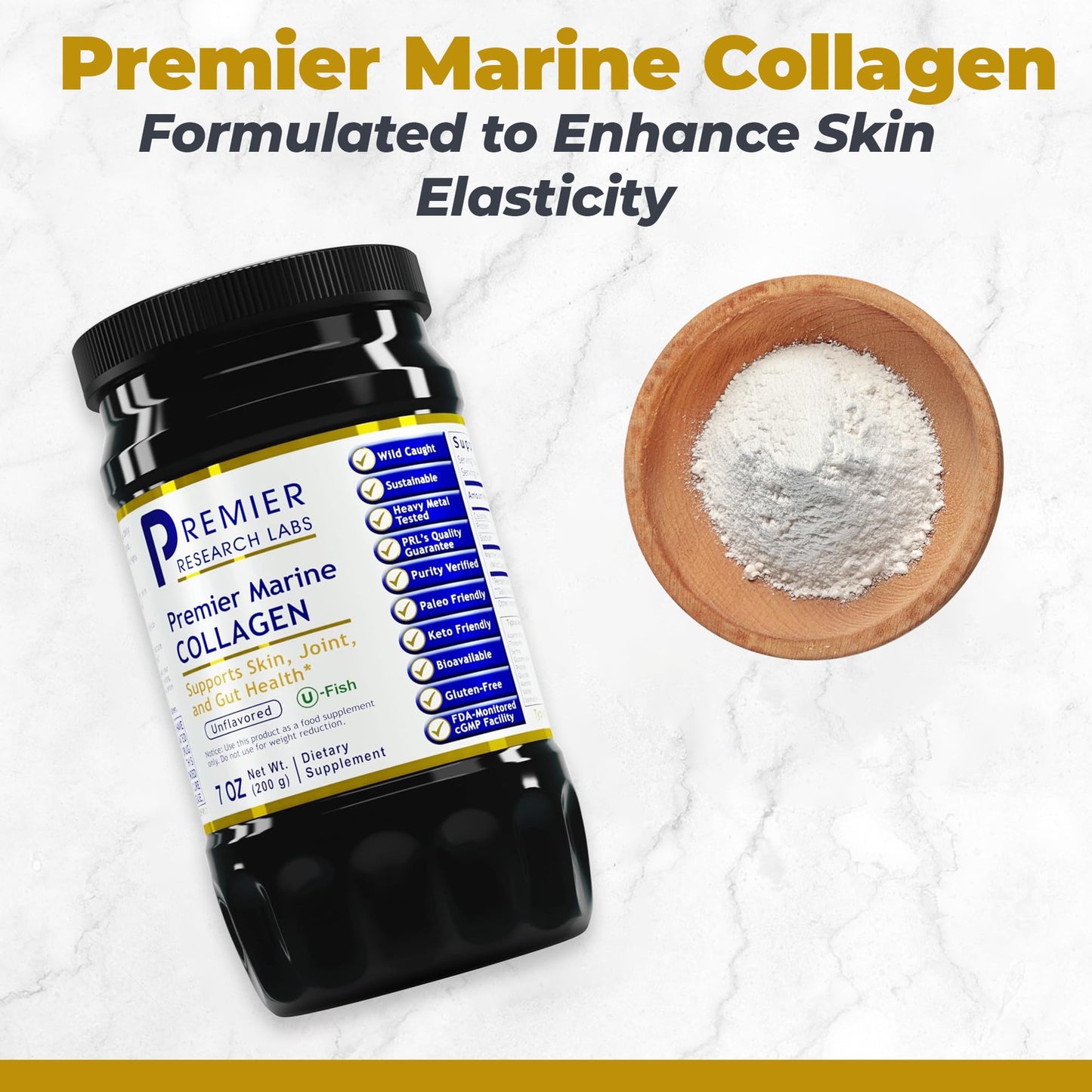 Premier Research Labs Marine Collagen Powder, 7 oz