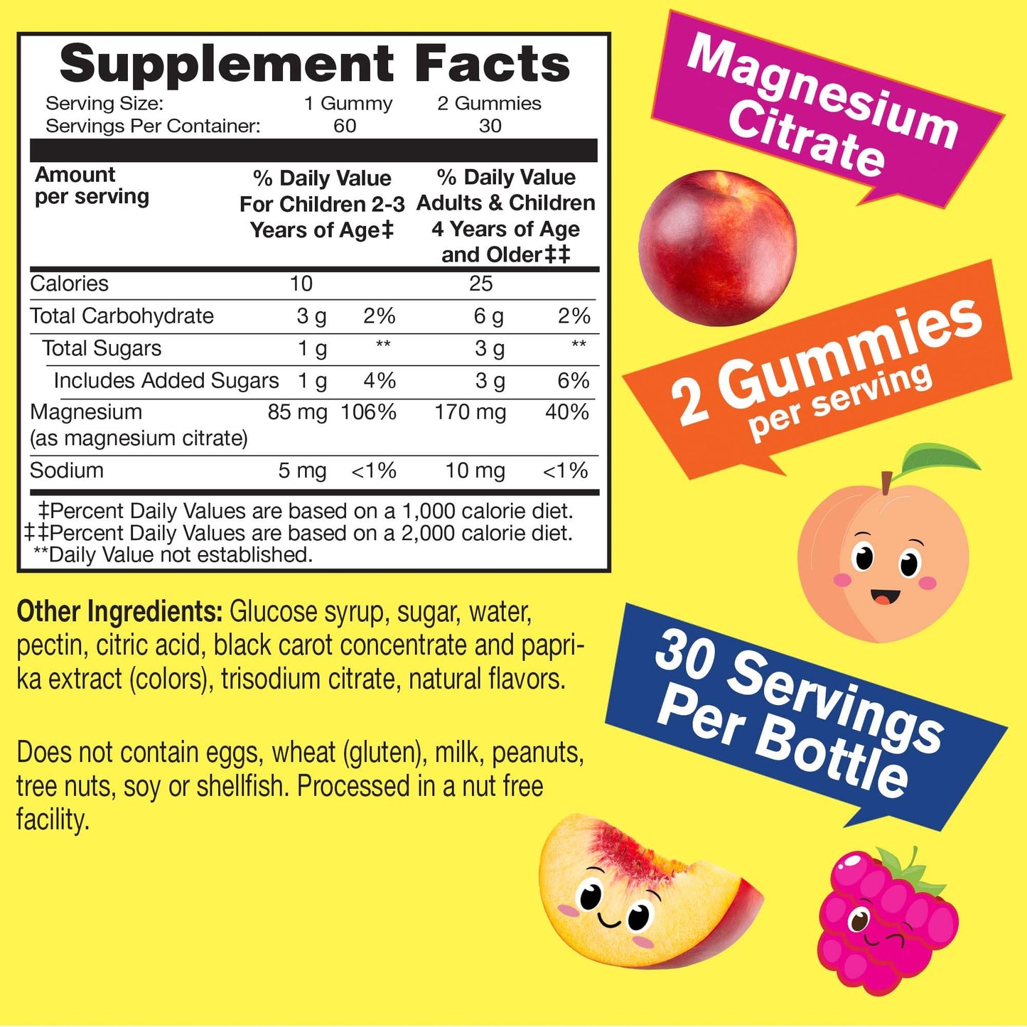 WellYeah Magnesium Citrate Gummies for Kids 60 Gummies