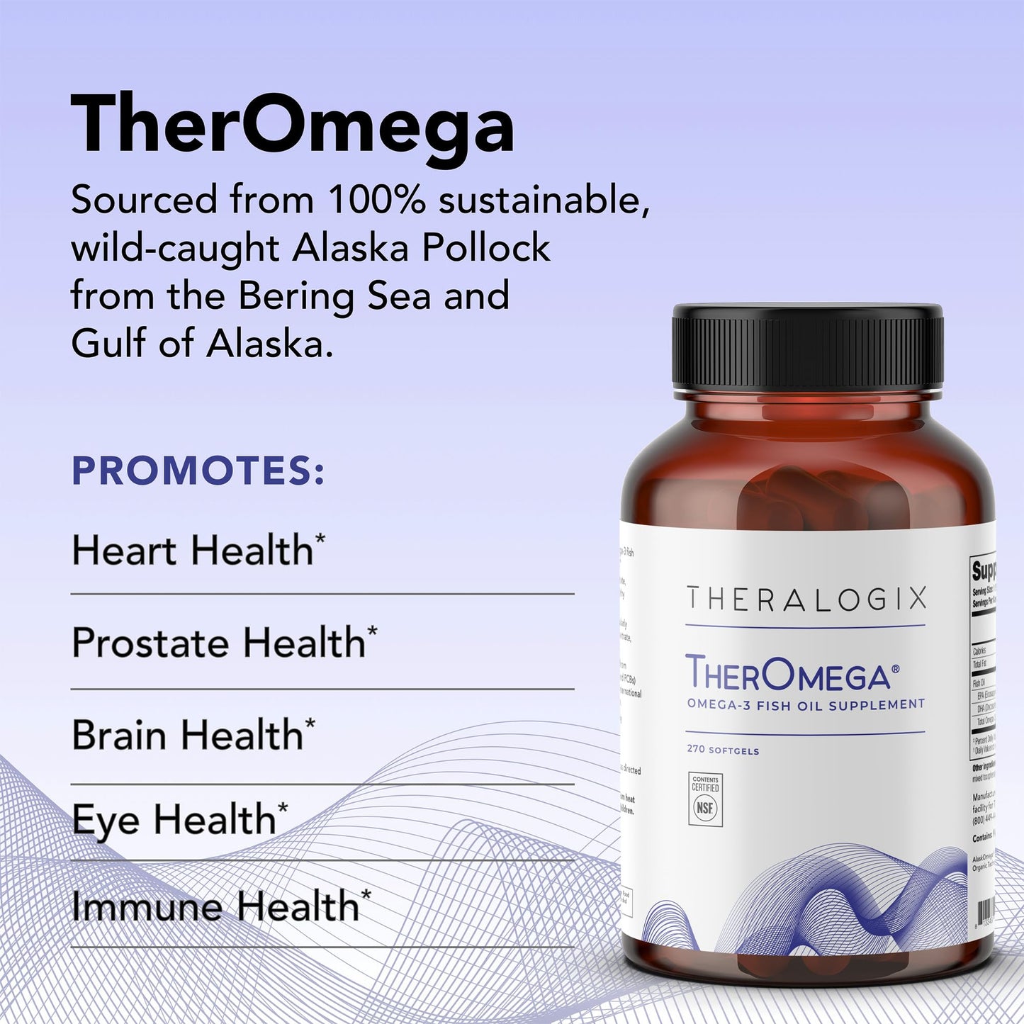 Theralogix TherOmega Omega-3 Fish Oil Supplement Softgel 270 Softgels