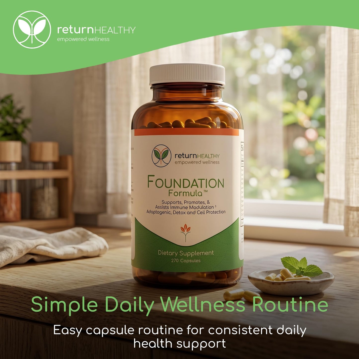 Return Healthy Foundation Formula Tick Immune Support Supplement Capsule 1 Capsule