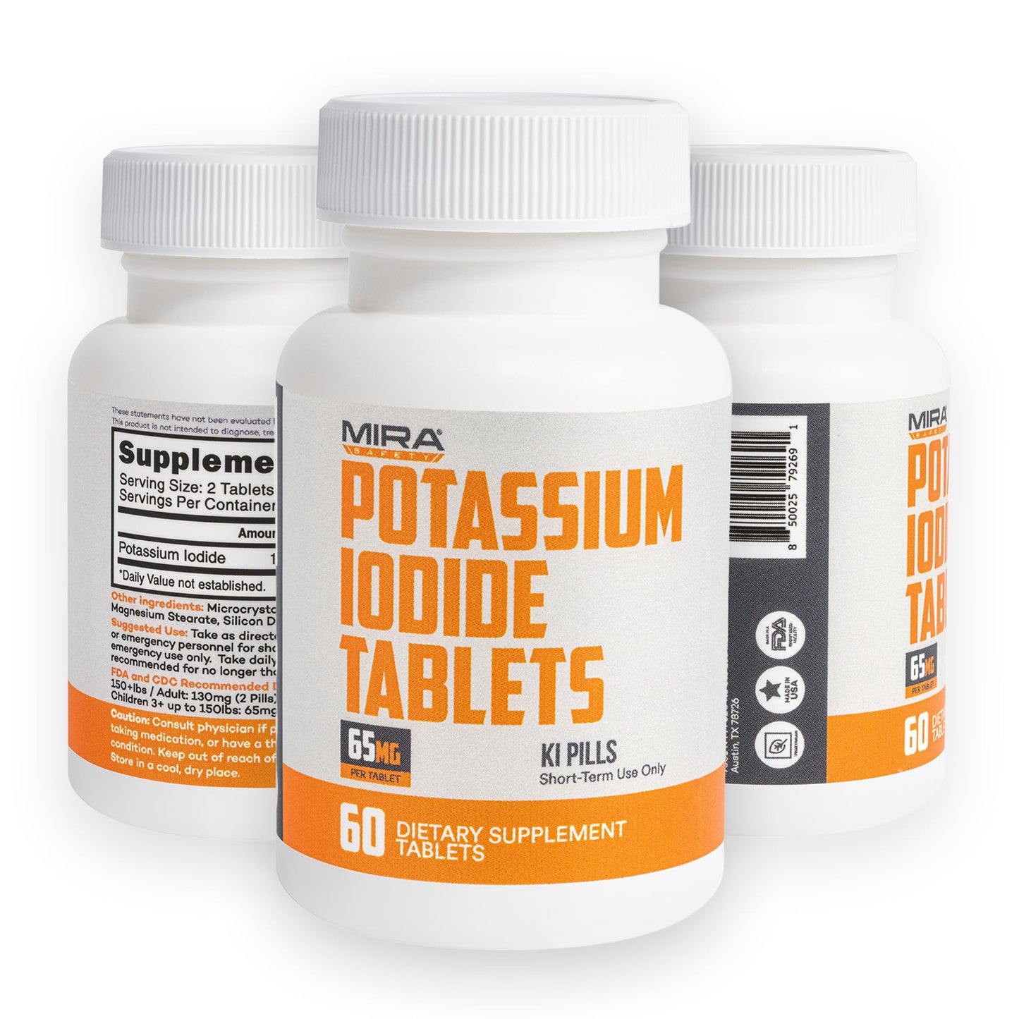 MIRA Safety Potassium Iodide Tablet, 60 Count