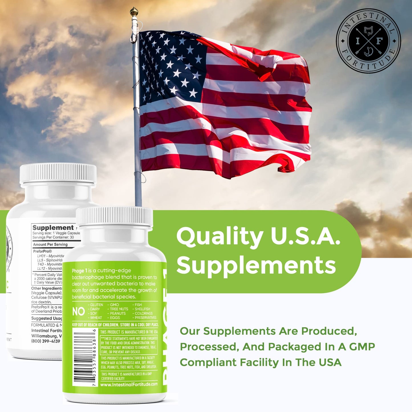 Intestinal Fortitude Phage 1 Ultimate Gut Health Capsules, 30 Count