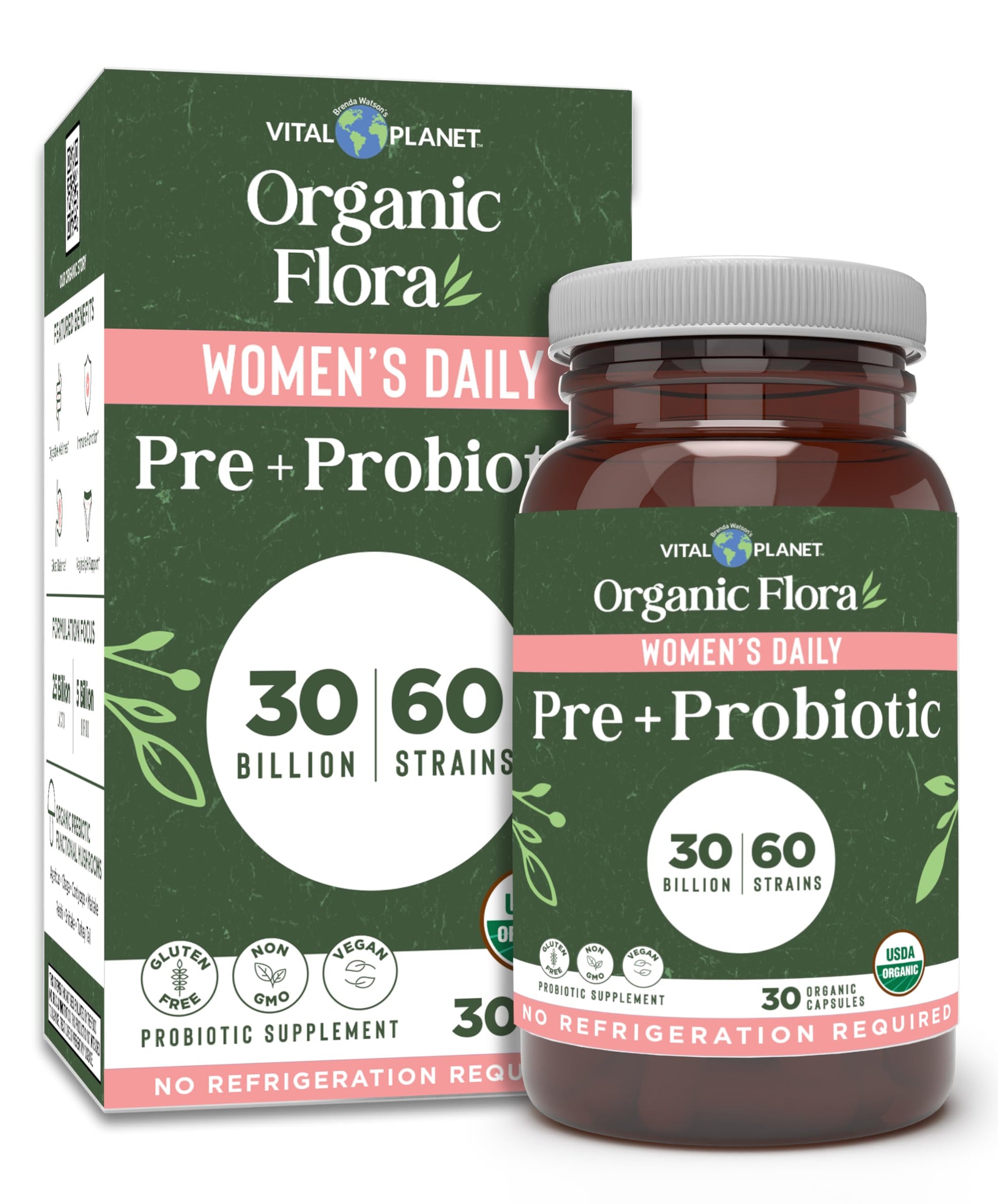 Vital Planet Organic Flora Probiotics for Women Capsules 30