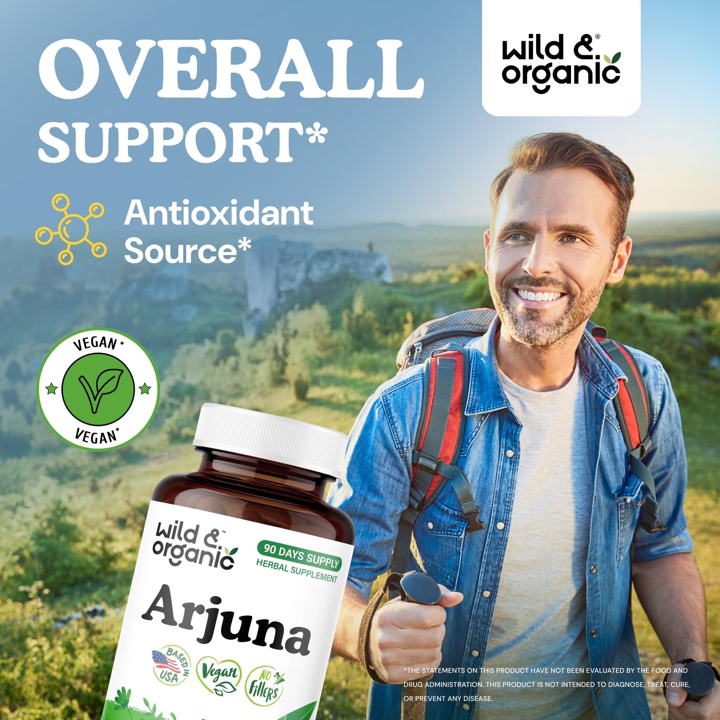 Wild & Organic Arjuna Bark Capsules, 90 Count