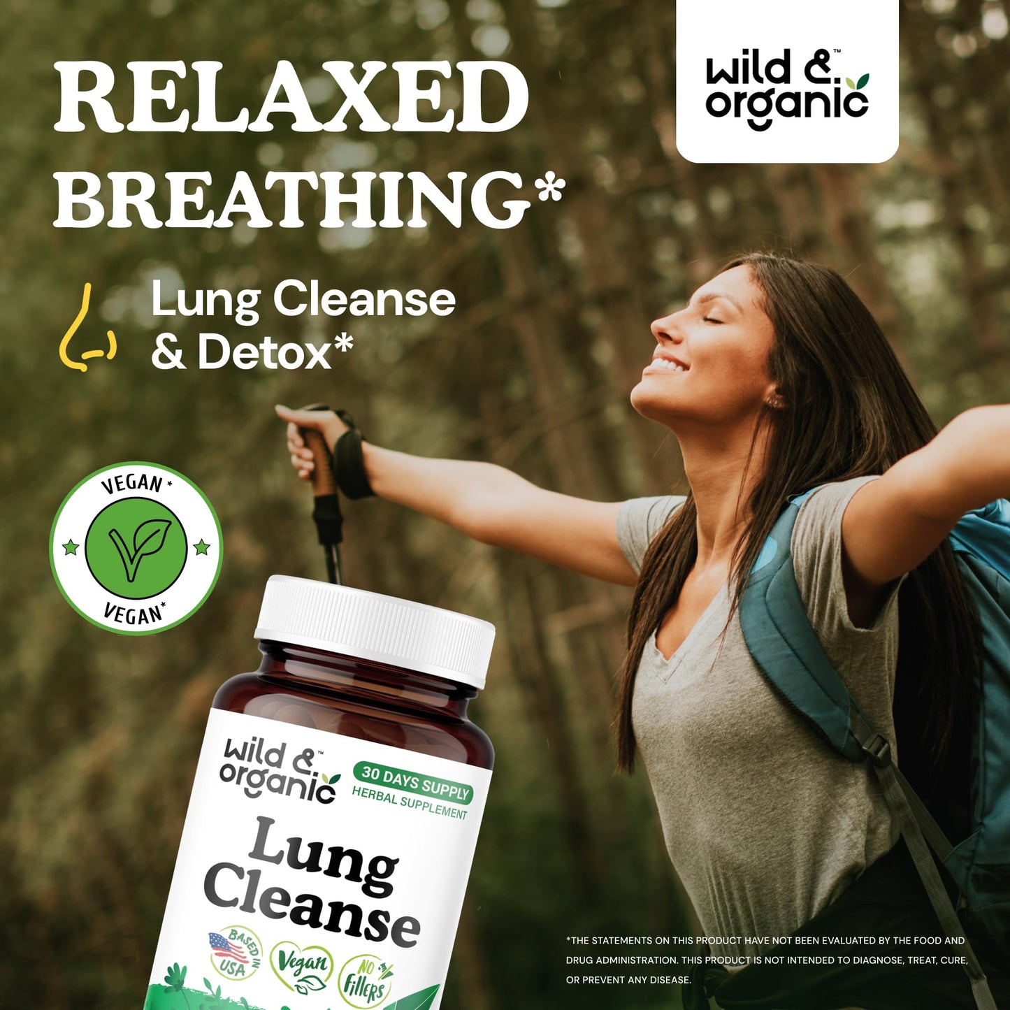 Wild & Organic Lung Cleanse Capsule, 60 Count