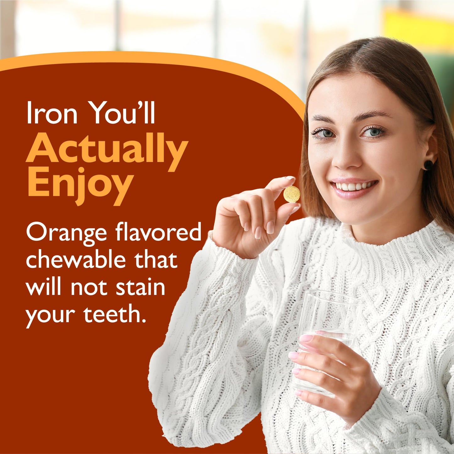 Celebrate Bariatric Supplements Iron+C 18mg Tangerine Tablets, 30 Count
