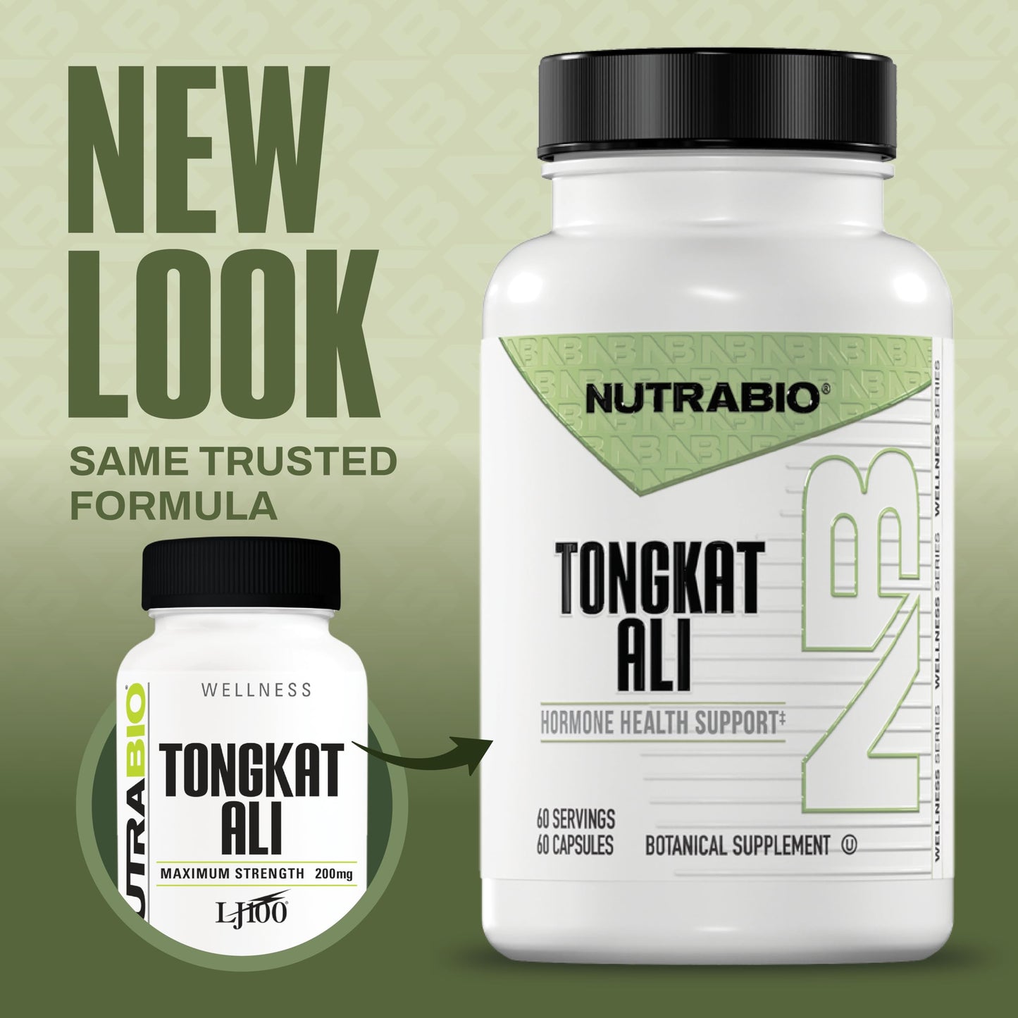 NutraBio Tongkat Ali Longjack 100 Supplement Capsule, 60 Count