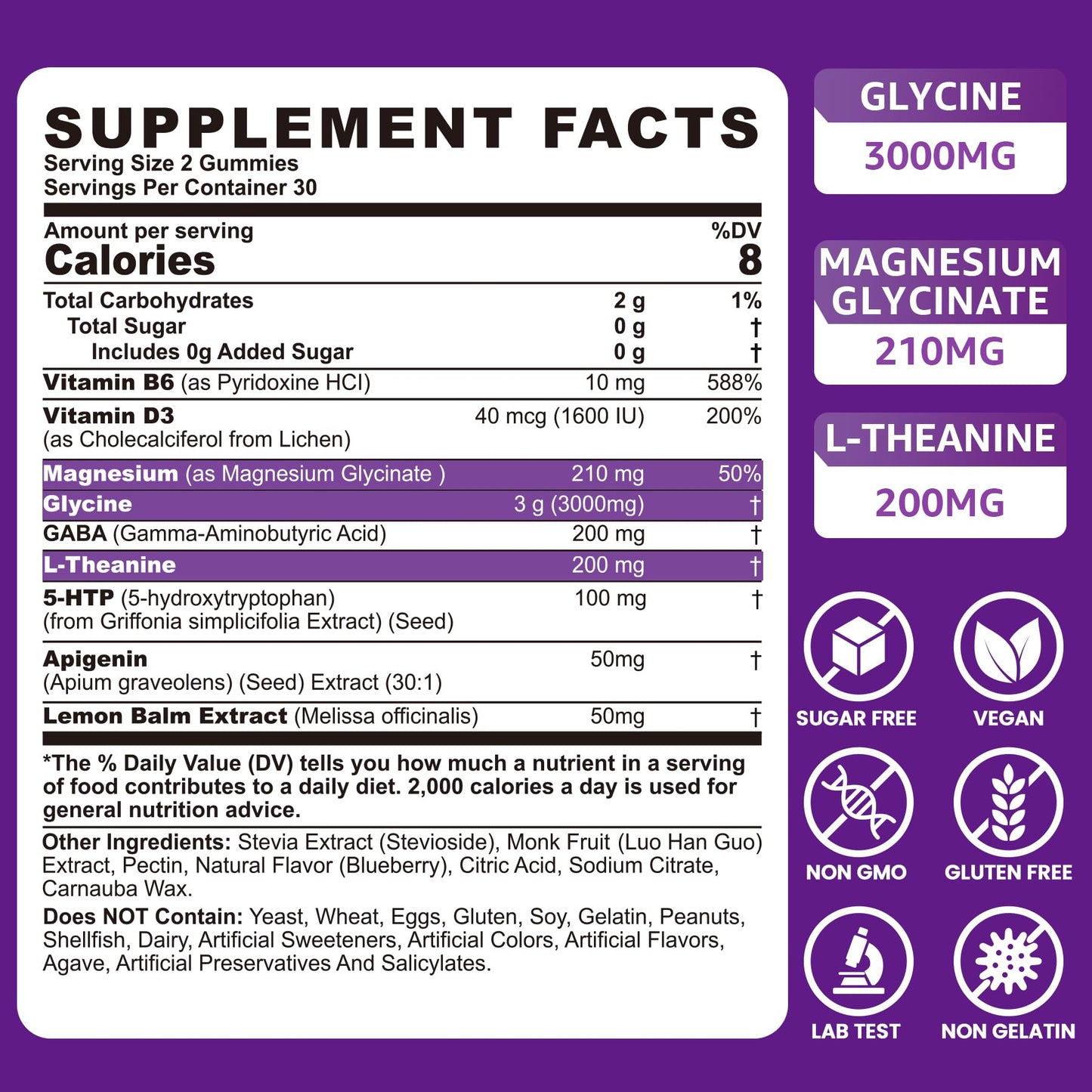 EnvyCure Glycine Gummies Gummy 120 Count