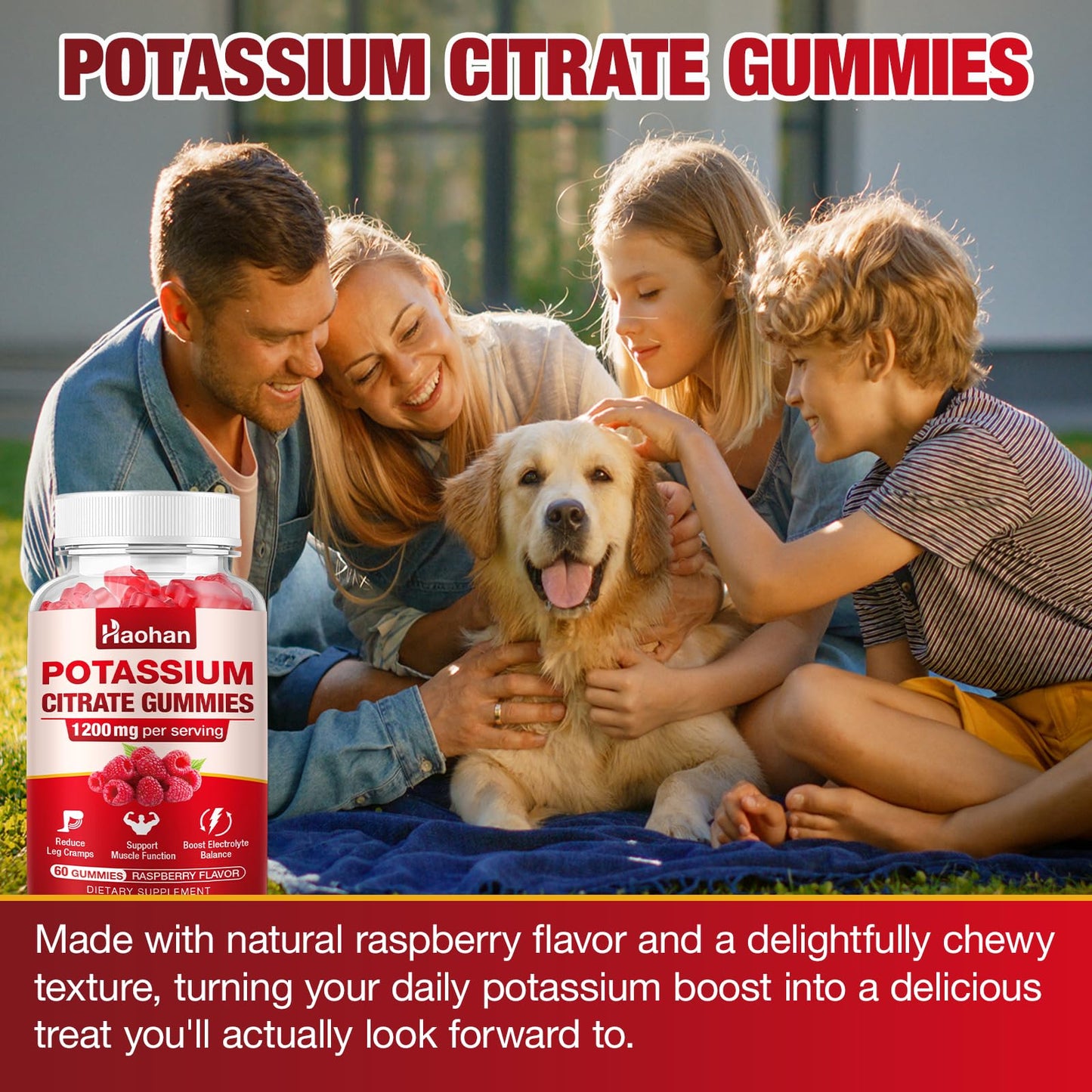 Haohan Potassium Citrate Gummies 60 Count