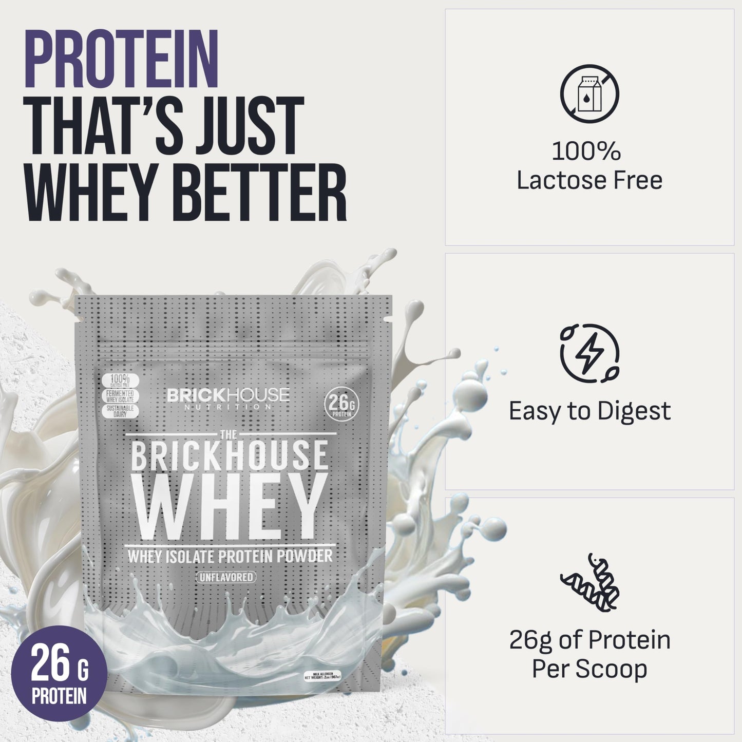 BRICKHOUSE NUTRITION Whey Protein Isolate Powder 34