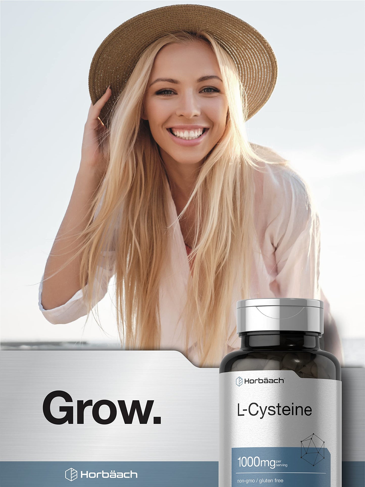 Horbäach L-Cysteine 1000mg Capsule, 100 Count