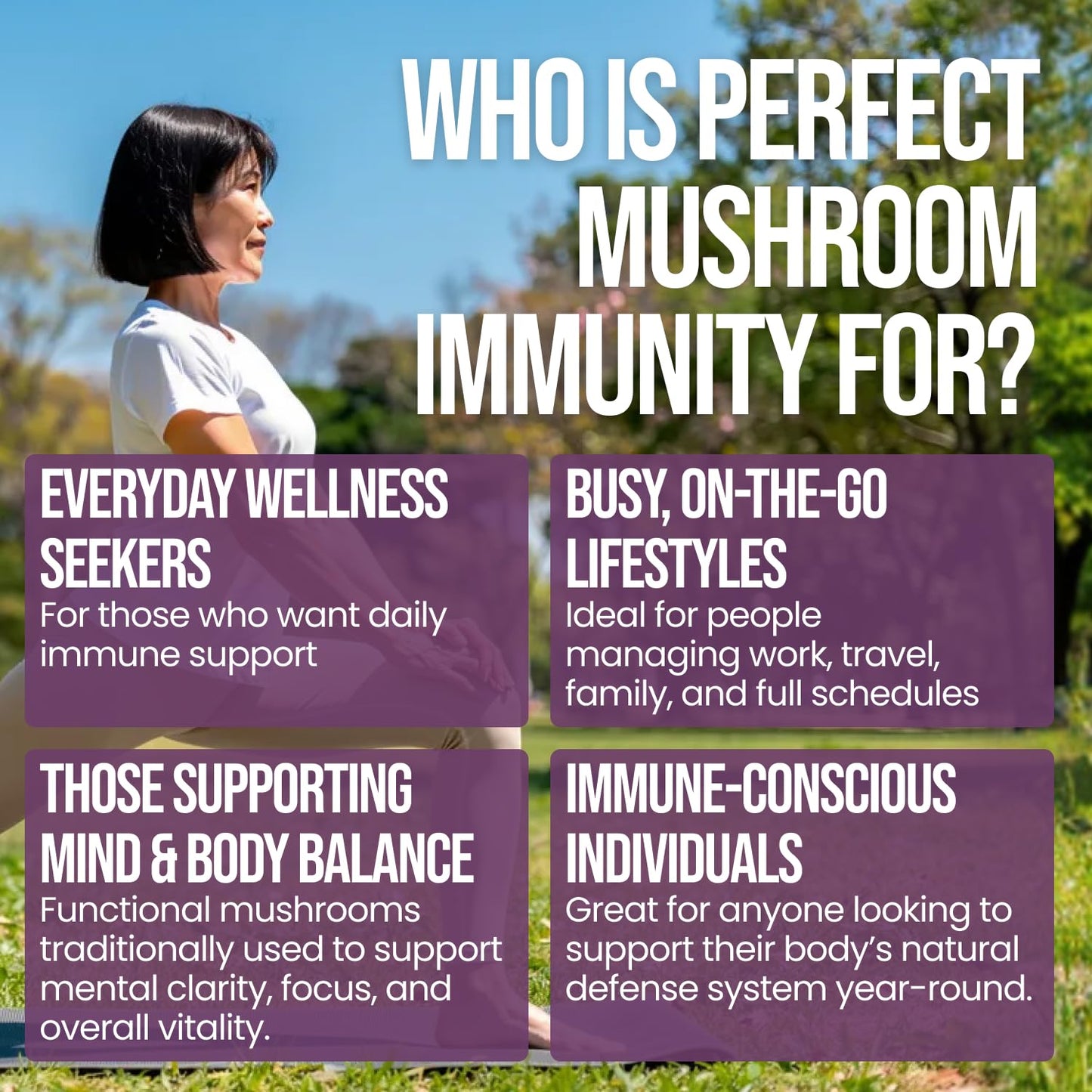 Perfect Supplements Mushroom Immunity Capsule, 1 Count
