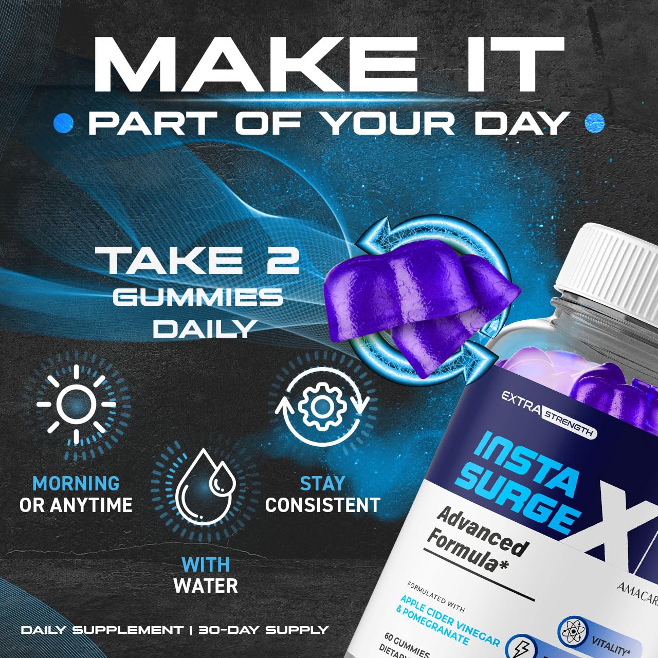 AMACARE Insta Surge XL Gummies 180 Gummies
