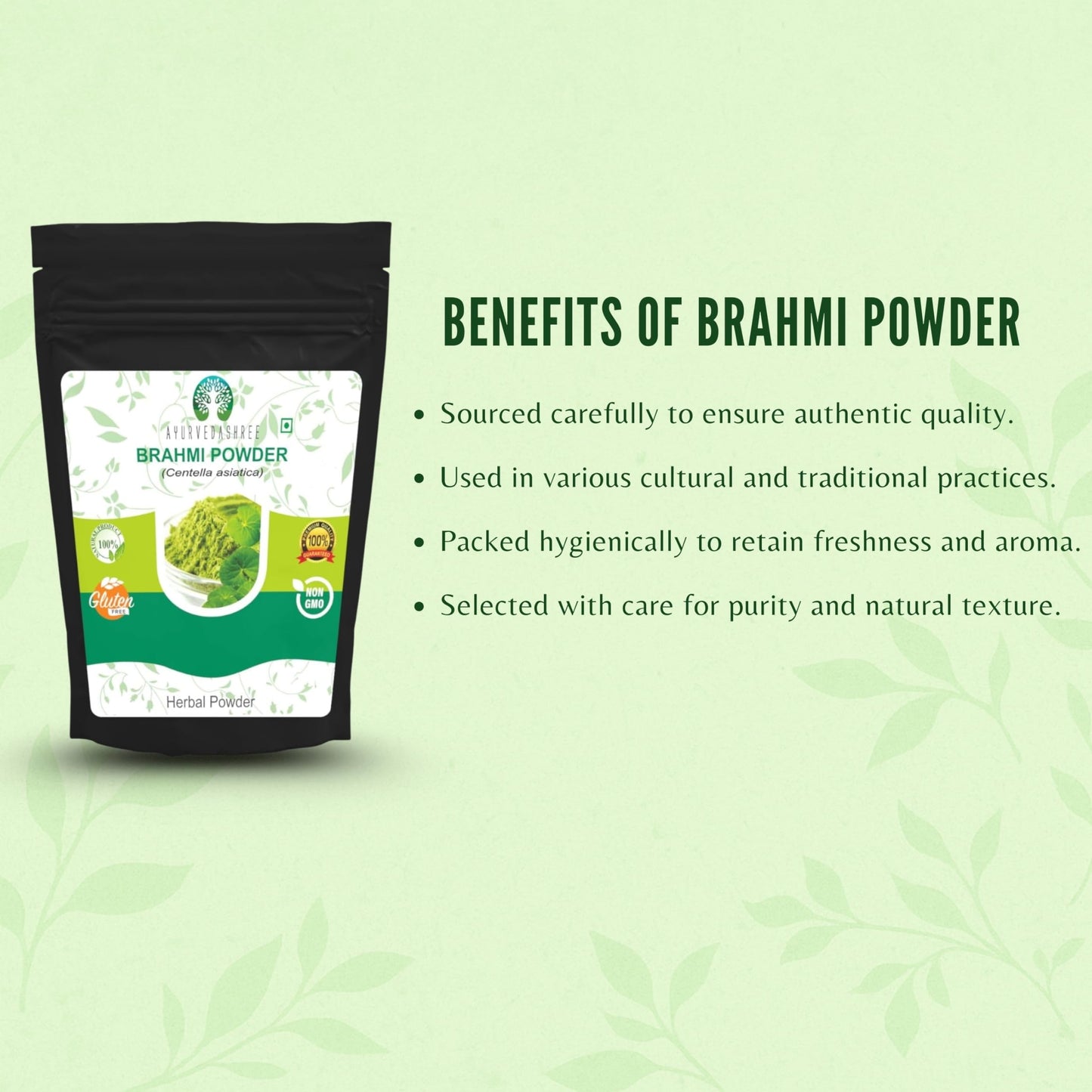 AYURVEDASHREE Centella asiatica Powder, 1.76 oz