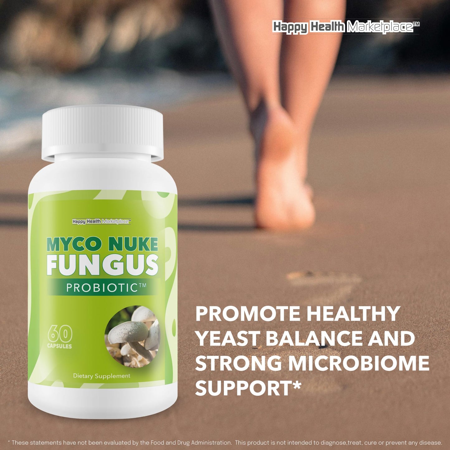 Happy Health Marketplace Myco Nuke Fungus Probiotic Capsule 60 Count