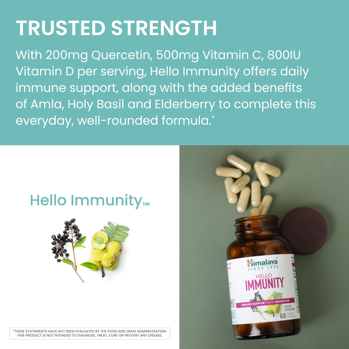 Himalaya Hello Immunity with Quercetin Capsules, 60 Count