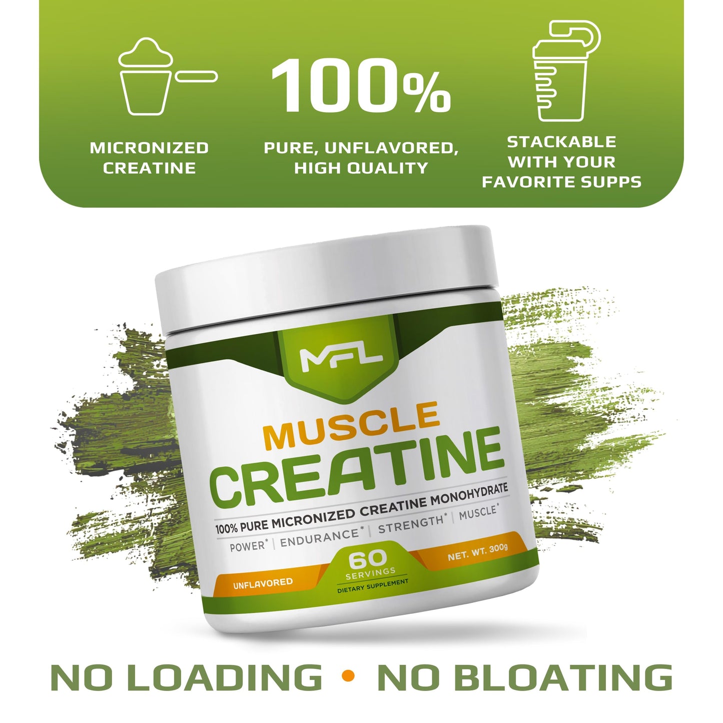 MUSCLE FOOD LABS Micronized Creatine Monohydrate Powder, 10.6 Ounce