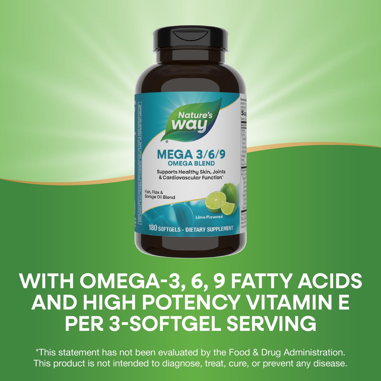 Nature's Way Mega 3/6/9 Omega Blend Softgels 180