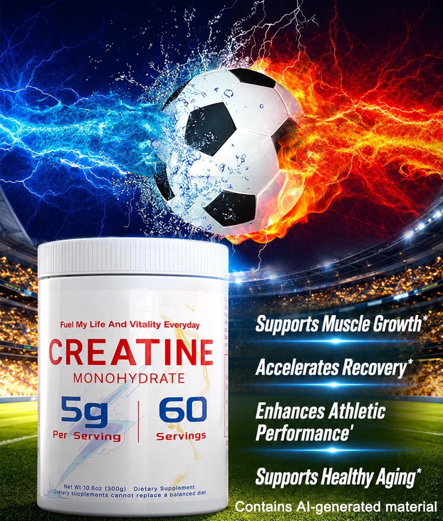 Dr. HR Creatine Monohydrate Powder 10.58 oz