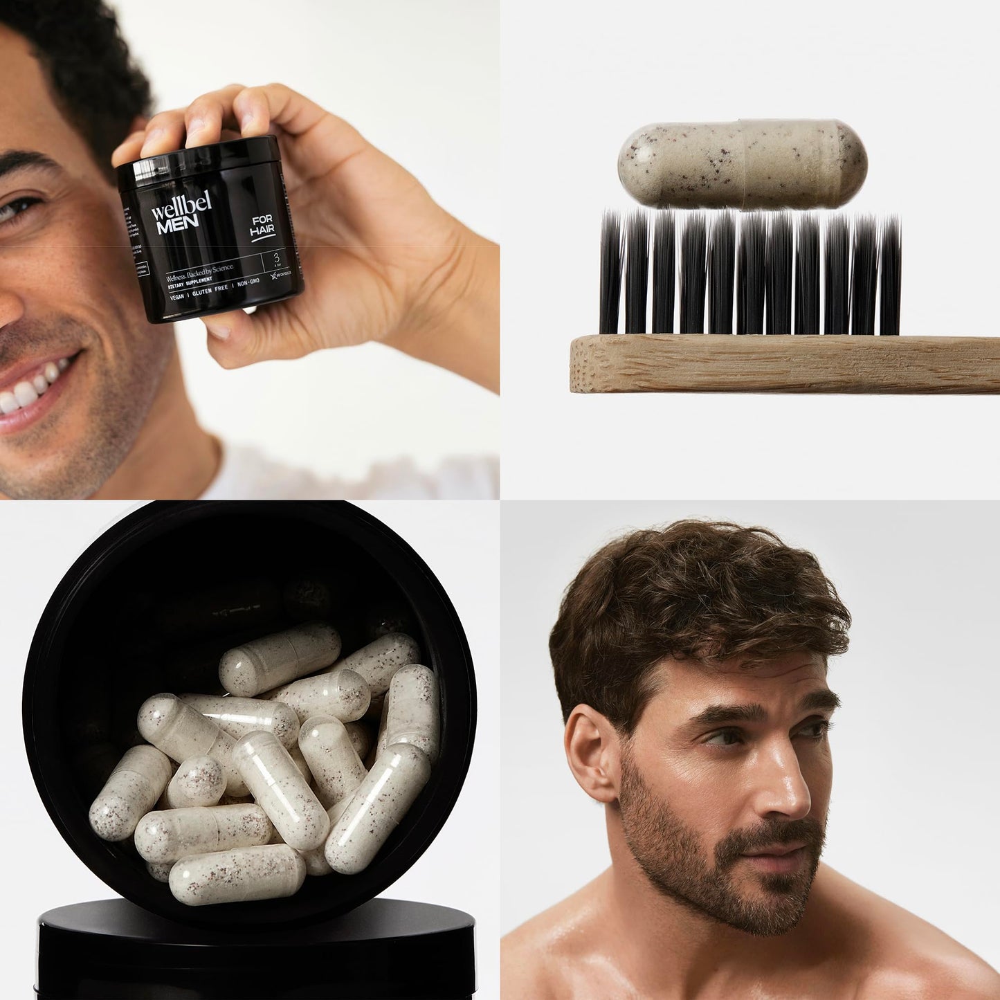 WELLBEL Men Clean Supplement for Hair, Skin, and Nails 270 Capsules