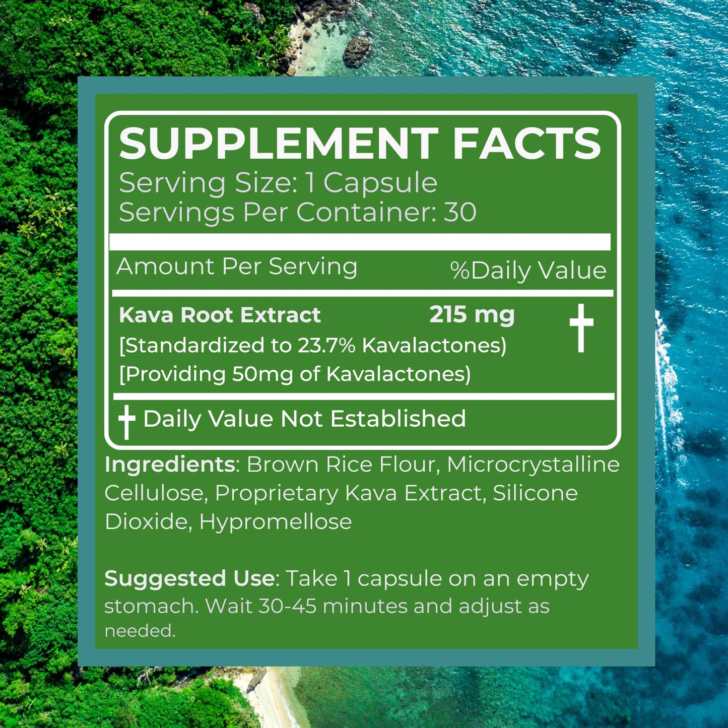 PRIMO KAVA Kava Capsules 1500mg, 30 Count