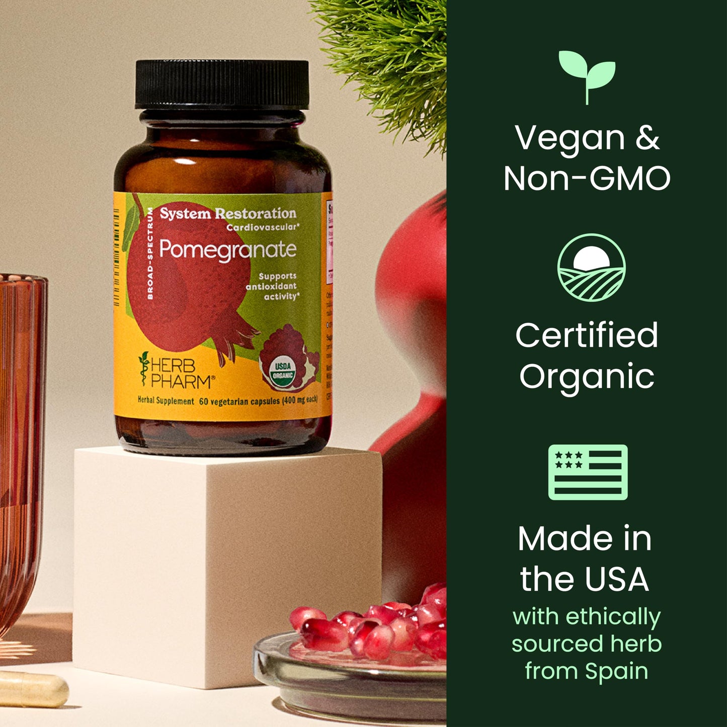 Herb Pharm Pomegranate Capsules 60 Capsules